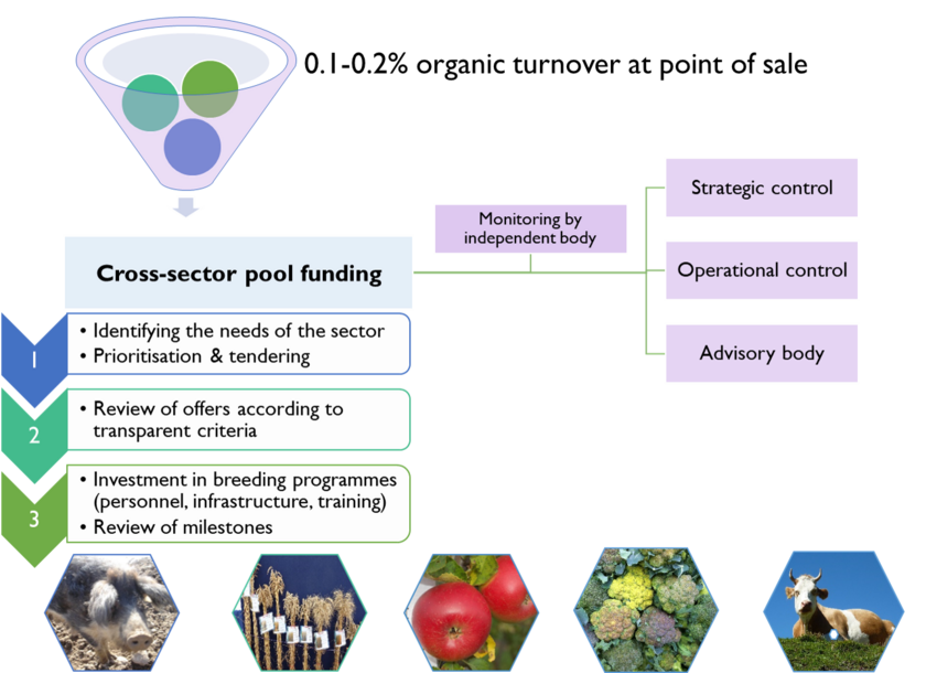 Schematic representation of cross sector pool funding